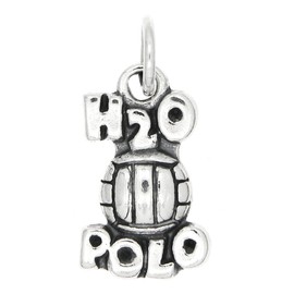 LGU Sterling Silver Oxidized H2O Water Polo Charm