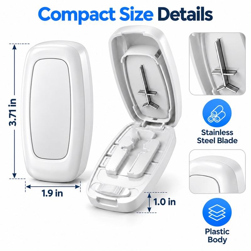 Adjustable Pill Cutter and Tablet Splitter with V-Shaped Holder, Covered