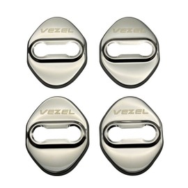 TADOKAPATU VEZEL-MGY Honda New Vezel Striker Cover, Door Lock Cover, Plating, Accessories, Interior Parts, Stainless Steel, 4 Pieces, Easy Installation, Silver