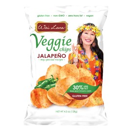 Wai Lana Veggie Chips - Gluten Free, Non-GMO, Vegan, Zero Trans Fats (Jalapeno, 4.5 Ounce (Pack of 12))