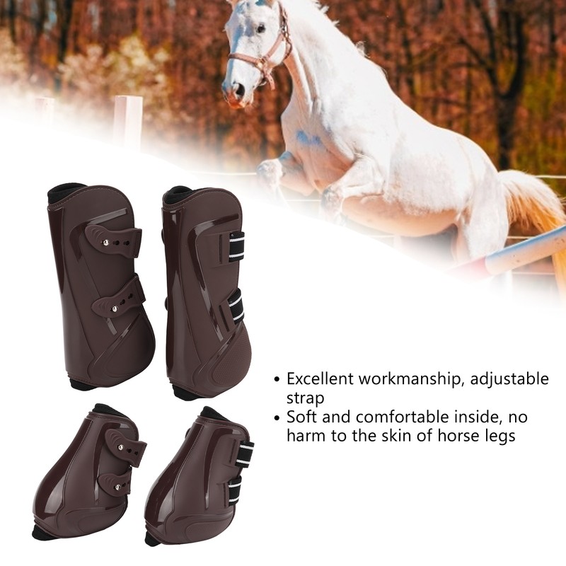 4pcs Horse Tendon Boots Adjustable Thicken Front Hind Horse Leg