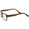 Aloha Eyewear Techno Square Classic Style Reading Glasses with Metal