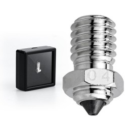 Upgrade Tungsten Carbide Tip Bimetal V6 0.4mm Nozzles High Thermal Conductivity Abrasion Resistance 3D Printer v6 My Nozzle for Prusa i3 MK3S / Mini, i3 Mega/Kobra/Kobra Neo 3D Printer