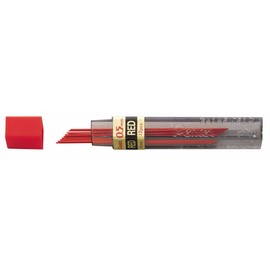 Pentel 0.5mm Coloured Pencil Leads - Red (Tube of 12)