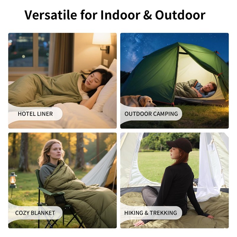 koldan Sleeping Bag for Adults – 4 Season Camping Sleeping