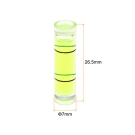 HARFINGTON 10pcs Small Cylindrical Bubble Level Vials 7x26.5mm PMMA Mini Horizontal Bubble Spirit Level Measuring Layout Tools for RV TV Picture Frame Hanging Tool Leveler