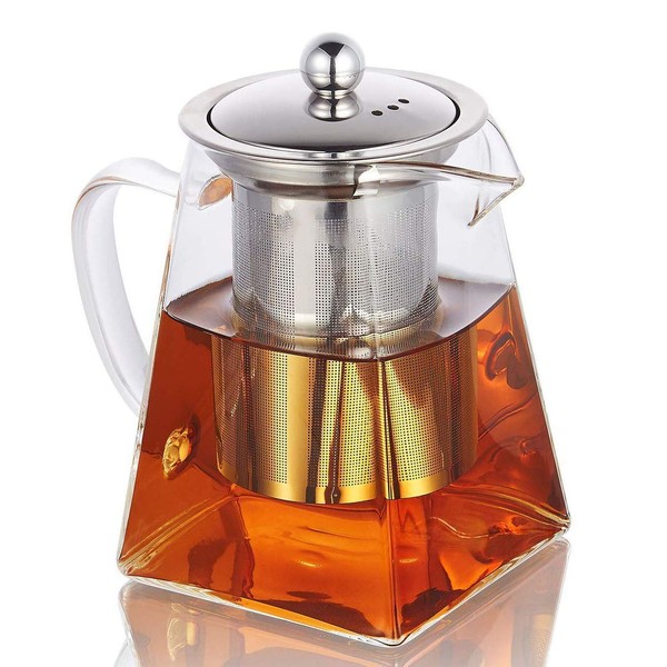 LHKJ Tea Pot Set - Loose Flower Teapot with Infuser and Lid - Teapot with Strainer
