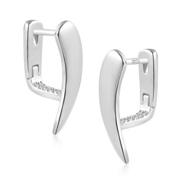 ALEXCRAFT Sterling Silver 925 Earrings Double Hoop Earrings Small Women Hypoallergenic 14k Real Gold-Plated Cartilage Piercing Earrings Sleeping Hoop Earrings Small Huggie Hoop Earrings Fashion Double