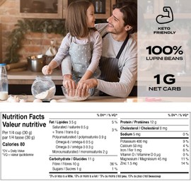 Aviate Lupini FLOUR | Keto & Vegan Friendly Superfood | Non-GMO, Gluten Free | Lupin FLOUR Keto | High Protein, Low Carb, & Low Calorie | Rich in Dietary Fiber and Minerals | 100% Lupin Beans | 16 Ounces (Pack of 1)