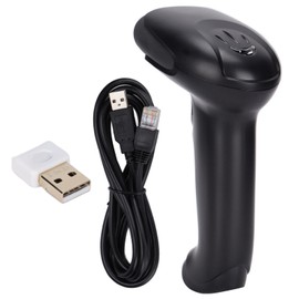 Wireless Barcode Scanner Handheld 1D Bar Code Scanning Gun With Data Cable Wireless Receiver for Shops Hospitals