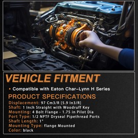 Seaforie 101-1003-009 Hydraulic Motor Compatible with Eaton Char-Lynn H Series 1011003009 101-1003 1011003