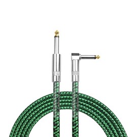 AZOR TS - Cable de guitarra eléctrica de 1/4 de pulgada, cable de instrumento eléctrico de 10 pies para guitarra eléctrica, bajo, amplificador de alta
