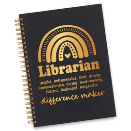 wainvniaw Librarian Spiral Notebook, Librarian Gifts for Women, Inspirational School Librarian Difference Maker Appreciation Thank You Gifts Spiral Notebooks WA27