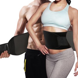 Village Variety, Diet Belt, Certified Diet Instructor Manual Included, Compression Belt, Waist Trimmer Belt, Shaper Belt, Black