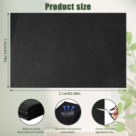 Wshxjzyay 63 * 83 inch Raised Garden Bed Liner, Non Woven Fabric Liner for Large Veg Trough, Keeps Soil Contained and Water Drained