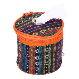 Roll Case Paper Holder, Tissue Hanging Cover Wipes Box Holder Storage Bag with Hooks for Camping Tent