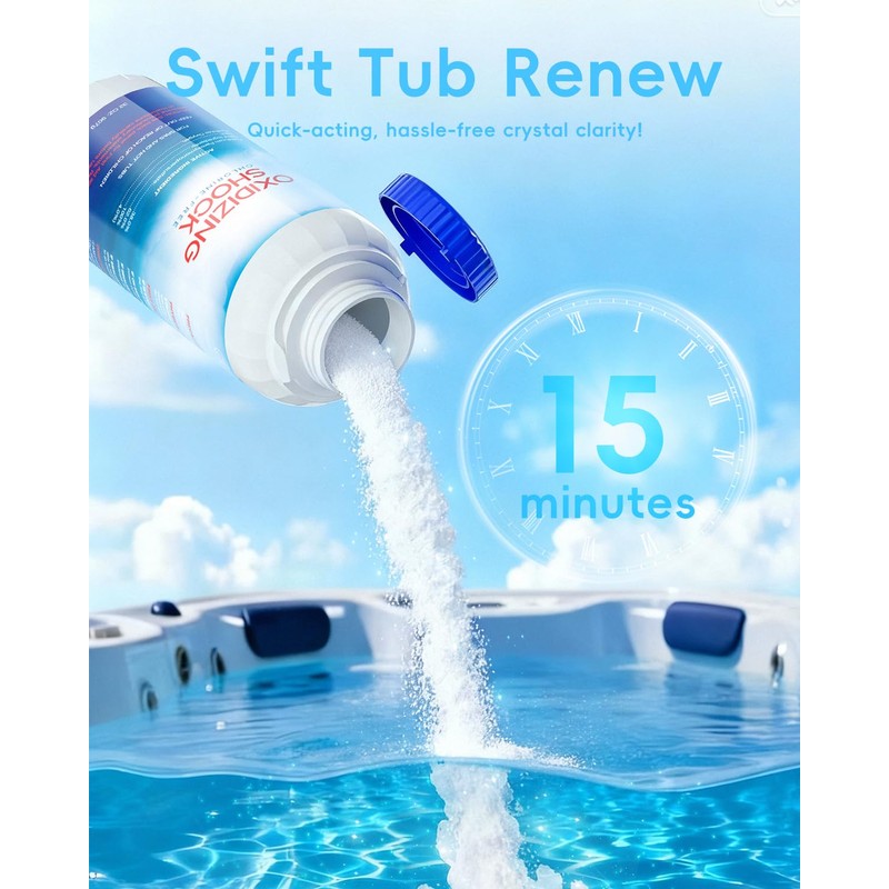 POOLHOUR 32 Oz Chlorine-Free Oxidizing Shock for Hot Tub, Oxidizer