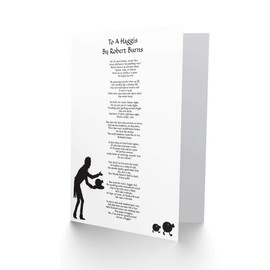 ROBERT BURNS POEM LYRICS TO A HAGGIS SCOTLAND BLANK GREETINGS CARD