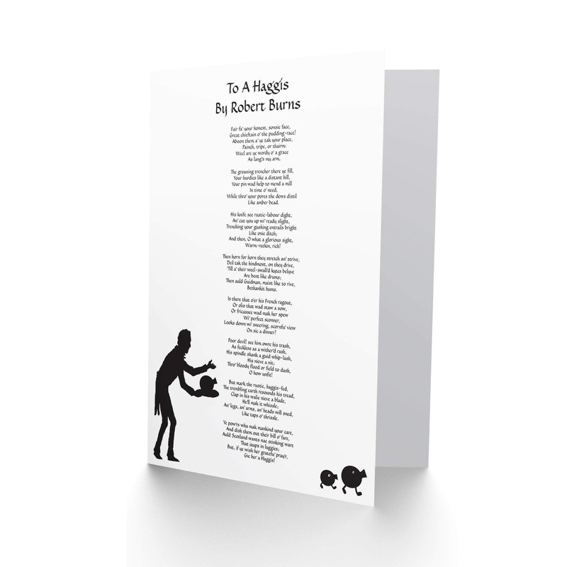 ROBERT BURNS POEM LYRICS TO A HAGGIS SCOTLAND BLANK GREETINGS