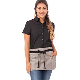 Chef Works Unisex Portland Waist Apron, Black, One Size