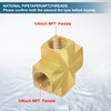 Midanya 1/4 x 1/4 x 1/4 x 1/4 Inch NPT