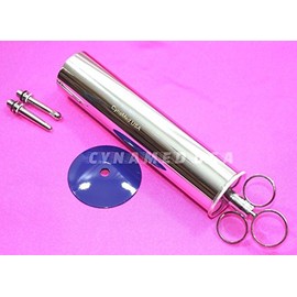 CYNAMED USA Ear Wax Removal Syringe 08 OZ - Brass with Chrome Finish Ideal for Household, EMT, Firefighter, Police, Medical Student, School and Hobby-A+ Quality