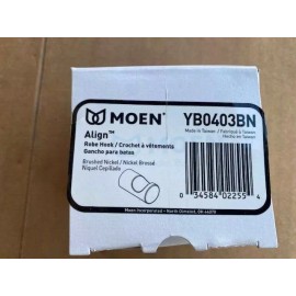 MOEN Align Single Robe Hook in Brushed Nickel YB0403BN - BUY MORE & SAVE!!