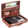 Hard Attache Bonded Leather Briefcases for Men Women/Slim Hard-sided Laptop