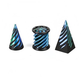 Impossible Pyramid Pass-Through Sculpture Pass Cone Shape Cylindrical Spiral Toy 3D Print Toy Relieves Stress and Anxiety 3D Printed Pyramid Cone Sensory Toy Spiral Pyramid Fidget Spinner Impossible