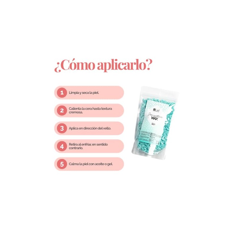 InLei® Sensitive Wax – Cera Profesional para Depilación Facial, Ideal