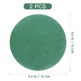 STOBAZA 2Pcs Round Floral Foam 5.9x5.9inch Wet Floral Foam, Spheres Base, Green Plant Foam, Florist Foam for Fresh Flowers DIY Arrangement Sphere Foam Balls for Garden Wedding