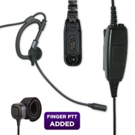 ARC B41075 Ultralight Boom Mic with Finger PTT for Motorola Multi-Pin APX Radios