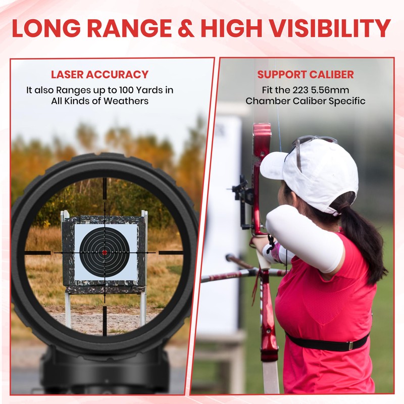 GOTICAL Archery Crossbow Bow Arrow Red Laser Sighting Tool Boresighter