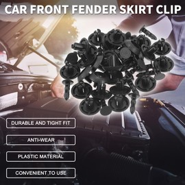 TUCKBOLD Car Front Fender Skirt Clip for Toyota 4Runner 2010-2020 Durable No.9046707211 | Bumper Push Type Plastic Retainer Rivets Black 25 Pcs