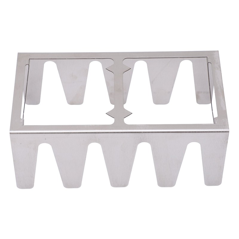 BBQ Skewer Rack Lightweight Portable Sturdy Structure Stainless Steel Wear