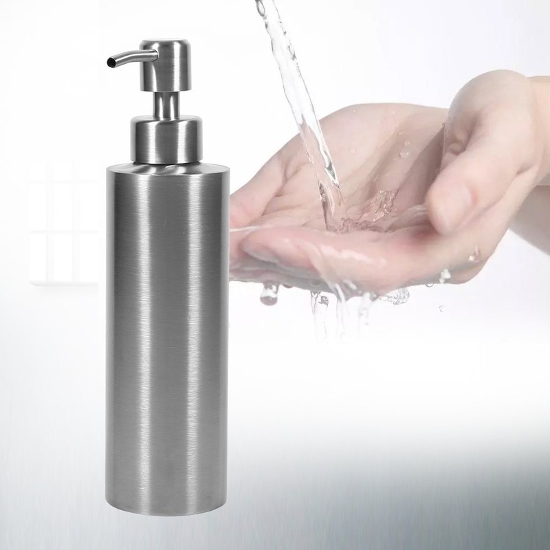 350ml Soap Dispenser Stainless Steel Liquid Soap Pump Dispenser Refill