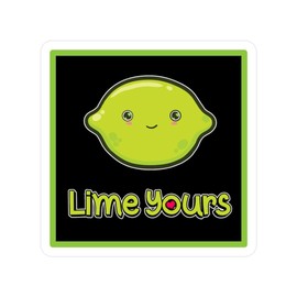 CafePress Funny Lime Valentine Small Die Cut Sticker, 3"x4" Glossy Finish