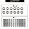QGHAUC Valve Cover Stainless Steel Stud Kit Bolts Compatible For