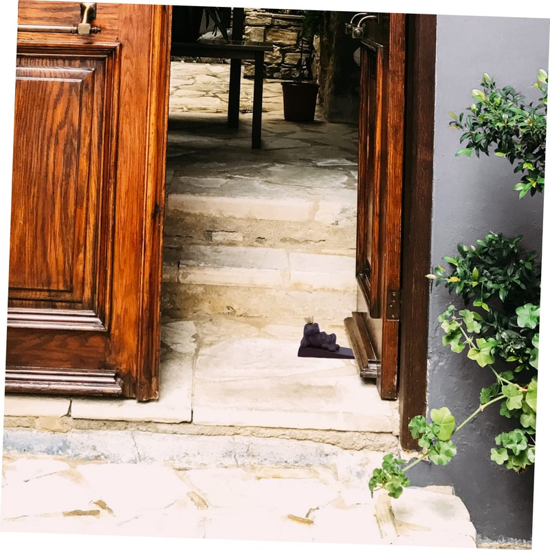 STOBOK Metal Door Wedge Stopper Cast Iron Door Stop for