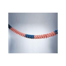 Kogler 1 Piece USA Flame Retardant Garland in Bag, Paper, Blue/White/Red, One Size