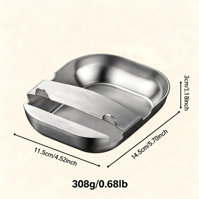 304 Stainless Steel Spoon Rest, Self-Standing Ladle Holder
