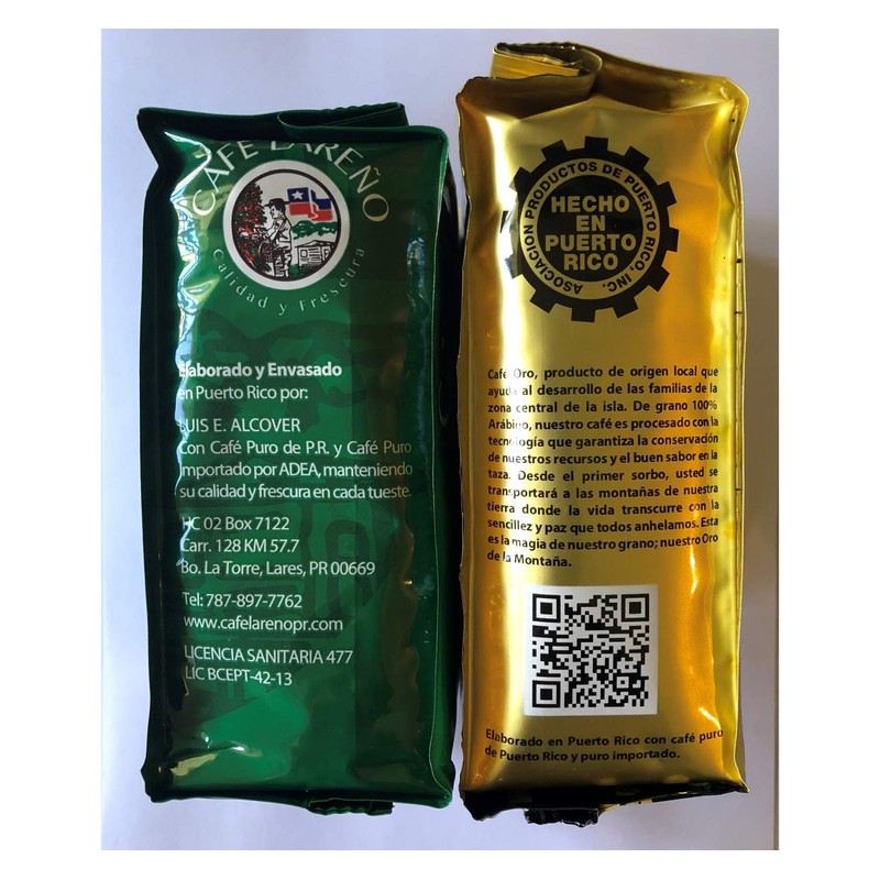 Lareno and Oro Coffee Bundle from Puerto Rico 8 Ounces