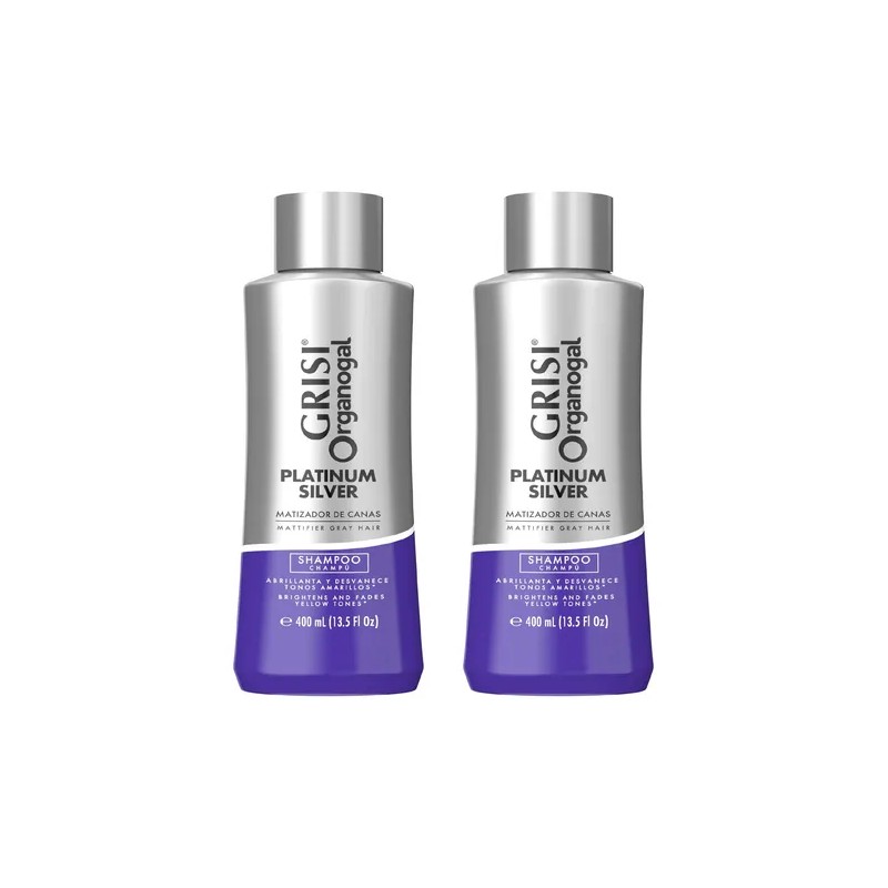 2 Shampoo Grisi Organogal Silver Canas Platinadas 400ml