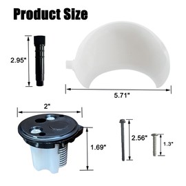 iFJF 385310681 RV Toilet Flush Ball & Shaft Kit Replacement for 110, 147, 148, 210, 647, 648 RV VacuFlush Foot-Pedal Toilets Boat