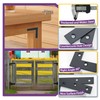 Alise Flat L Brackets for Wood,Black Flat Corner Brace Corner