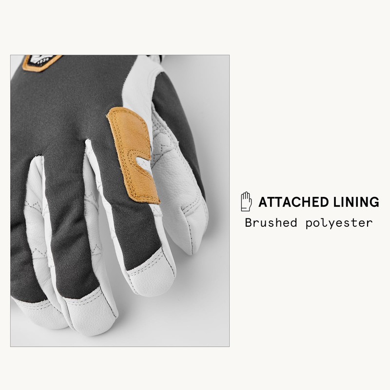 Hestra Ergo Grip Active Glove 2024 Grey/Off White, 8