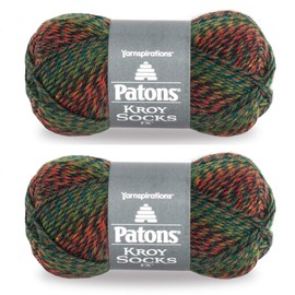 Patons Kroy Socks FX Yarn, 2-Pack, Clover Colors