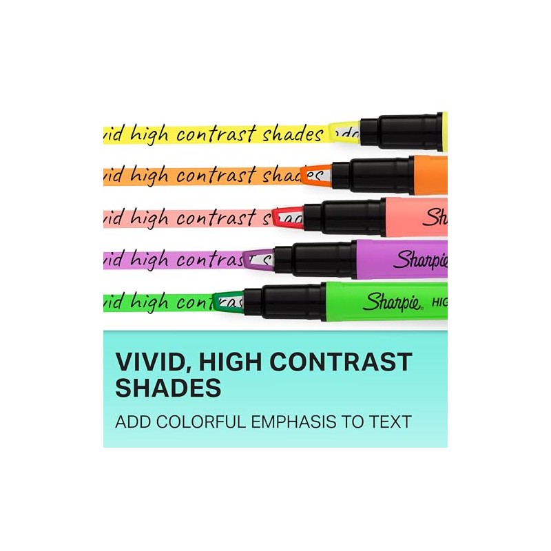 Sharpie Clear View Highlighter Stick, Assorted, 8 Pack (1966798)