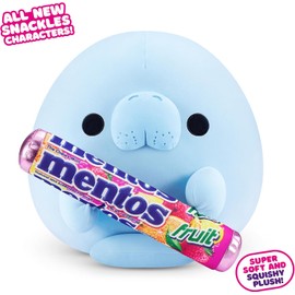 Snackles Series 2 Wave 2, Snack Swap, Sea Cow, Manatee, 35 cm Cuddly Squishy Comfort Plush with License Snack Brand Accessory (Sea Cow, Mentos)