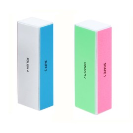 Penta Angel 4 Way Nail Buffer Block 2Pcs Nail Shine Smoother Polisher File Buffer 120/240/600/3000 Grit for Natural and Acrylic Nail Buffing Shinning (L, Count, 2)